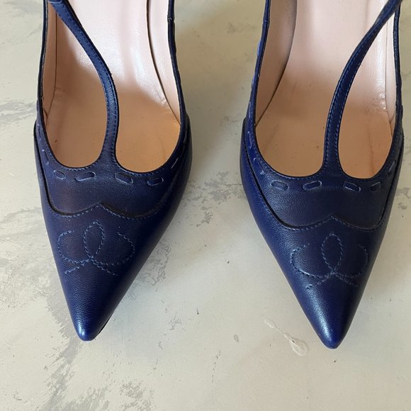 SJP by Sarah Jessica Parker T Strap Heel - Purple Leather 9.5 - Picture 4 of 15